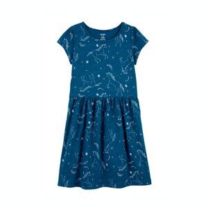 Carters Girls Unicorn Print Short Sleeve Dress 7